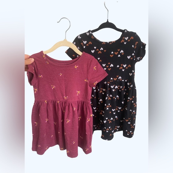 Cat & Jack Other - 4T Cat & Jack Pink Floral & Hearts Kids Casual Dress Bundle